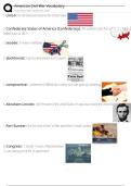 American Civil War Vocabulary Exam Questions and Answers 100&percnt; Pass &vert;Verified and Updated 