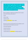 WGU D487 OA SECURE SOFTWARE DESIGN OBJECTIVE ASSESSMENT EXAM &vert; ACTUAL EXAM WITH COMPLETE QUESTIONS AND CORRECT DETAILED ANSWERS &lpar;VERIFIED ANSWERS&rpar; ALREADY GRADED A&plus;&vert; &sol;D487 SECURE SOFTWARE DESIGN OBJECTIVE ASSESSMENT &vert; LATEST UPDATE &vert;GUARANTEED PASS 
