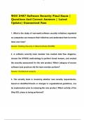 WGU D487 Software Security Final Exam &vert; Questions And Correct Answers &vert; Latest Update&vert; Guaranteed Pass