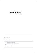 UAB NUR 310 EXAM 1 CORNELL QUESTIONS AND VERIFIED ANSWERS