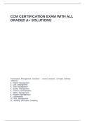 CCM CERTIFICATION EXAM WITH ALL GRADED A&plus; SOLUTIONS