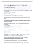 ALF Core Florida Exam &ndash; Questions and Answers &lpar;Graded A&rpar;