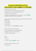 Trt Exam UPDATED ACTUAL  QUESTIONS AND CORRECT ANSWERS