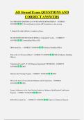 AO Strand Exam QUESTIONS AND  CORRECT ANSWERS