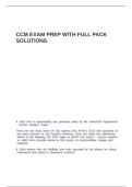 CCM EXAM PREP WITH FULL PACK SOLUTIONS