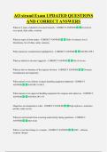 AO strand Exam UPDATED QUESTIONS  AND CORRECT ANSWERS