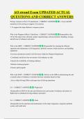 AO strand Exam UPDATED ACTUAL  QUESTIONS AND CORRECT ANSWERS