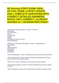 NZ Nursing STATE EXAM -REAL ACTUAL EXAM -LATEST UPDATE 2025 &vert; COMPLETE QUESTIONS WITH CORRECT DETAILED ANSWERS&vert; RATED 100&percnt; CORRECT &vert; ALREADY GRADED A&plus; &vert; GUARANTEED PASS&excl;&excl;
