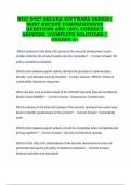 WGU D487 SECURE SOFTWARE DESIGN&vert; MOST RECENT COMPREHENSIVE QUESTIONS AND 100&percnt; CORRECT ANSWERS &vert;COMPLETE SOLUTIONS &vert; GRADED A&plus;