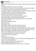 lymphedema Exam Questions and Answers 100&percnt; Pass &vert;Verified and Updated 