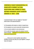 CHRONICLE SOAR FUNDAMENTALS V6 EXAM WITH CORRECT ACTUAL QUESTIONS AND CORRECTLY WELL DEFINED ANSWERS LATEST ALREADY GRADED A&plus; 2025 &ndash; 2026