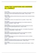 CAPM TEST QUESTIONS AND ANSWERS ALL CORRECT