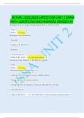 ACTUAL 2025&sol;2026 LATEST ISSA UNIT 2 EXAM WITH QUESTIONS AND ANSWERS GRADED A&plus;
