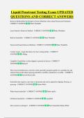 Liquid Penetrant Testing Exam UPDATED  QUESTIONS AND CORRECT ANSWERS