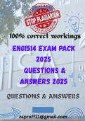 ENG1514 EXAM PACK 2025 - QUESTIONS AND ANSWERS