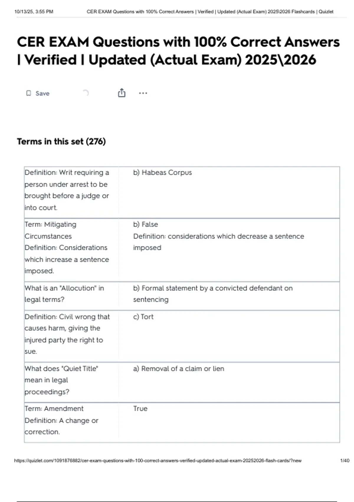 CER EXAM Questions with 100% Correct Answers | Verified | Updated ...