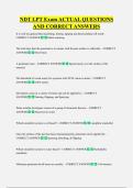 NDT LPT Exam ACTUAL QUESTIONS  AND CORRECT ANSWERS