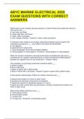 ABYC MARINE ELECTRICAL 2025 EXAM QUESTIONS WITH CORRECT ANSWERS 