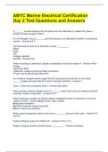 ABYC Marine Electrical Certification Day 2 Test Questions and Answers 