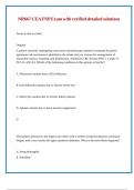 NR667 CEA FNP Exam with verified detailed solutions