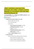 NREMT PARAMEDIC EXAM QUESTIONS  QUESTIONS AND CORRECT ANSWERS &lpar;VERIFIED  ANSWERS&rpar; PLUS RATIONALES 2025&vert;2026 Q&A &vert;  INSTANTDOWNLOAD PDF 
