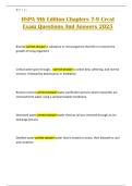HSPA 9th Edition Chapters 7-9 Crcst Exam Questions And Answers 2025