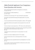 Idaho Pesticide Applicator Core Competency Exam &ndash; Questions and Answers