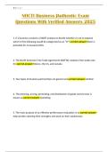 NOCTI Business &vert;Authentic Exam Questions With Verified Answers 2025