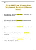 BYU Cell 220 Exam 3 Practice Exam With Complete Questions And Correct Answers