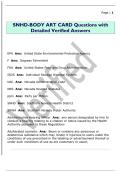 SNHD-BODY ART CARD Questions with  Detailed Verified Answers