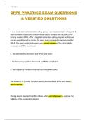 CPPS PRACTICE EXAM QUESTIONS & VERIFIED SOLUTIONS