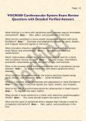 VOCN300 Cardiovascular System Exam Review  Questions with Detailed Verified Answers
