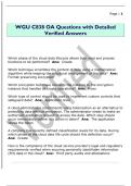 WGU C838 OA Questions with Detailed  Verified Answers