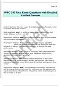 WPC 300 Final Exam Questions with Detailed  Verified Answers