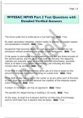 WVSSAC NFHS Part 2 Test Questions with  Detailed Verified Answers