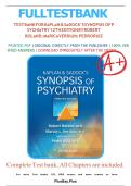 TEST BANK FOR Kaplan & Sadock&rsquo;s Synopsis of Psychiatry Twelfth&comma; North American Edition by Robert Boland&comma; Marcia Verduin&comma; Dr&period; Pedro Ruiz&period;ISBN&colon;978-1975145569 COMPLETE GUIDE ALL CHAPTERS COVERED 100&percnt; VERIFIED A&plus; GRADE ASSURED&excl;&excl;&excl;&excl;&excl; NEW LATEST UPDATE&excl;&excl;&excl;&excl;&excl;