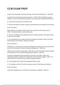 CCM EXAM PREP Latest &lpar;2026&sol;2027&rpar; Verified Answers by Experts