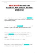 SMQT EXAM &vert;Actual Exam Questions With Correct Answers&vert; 2026 Updated