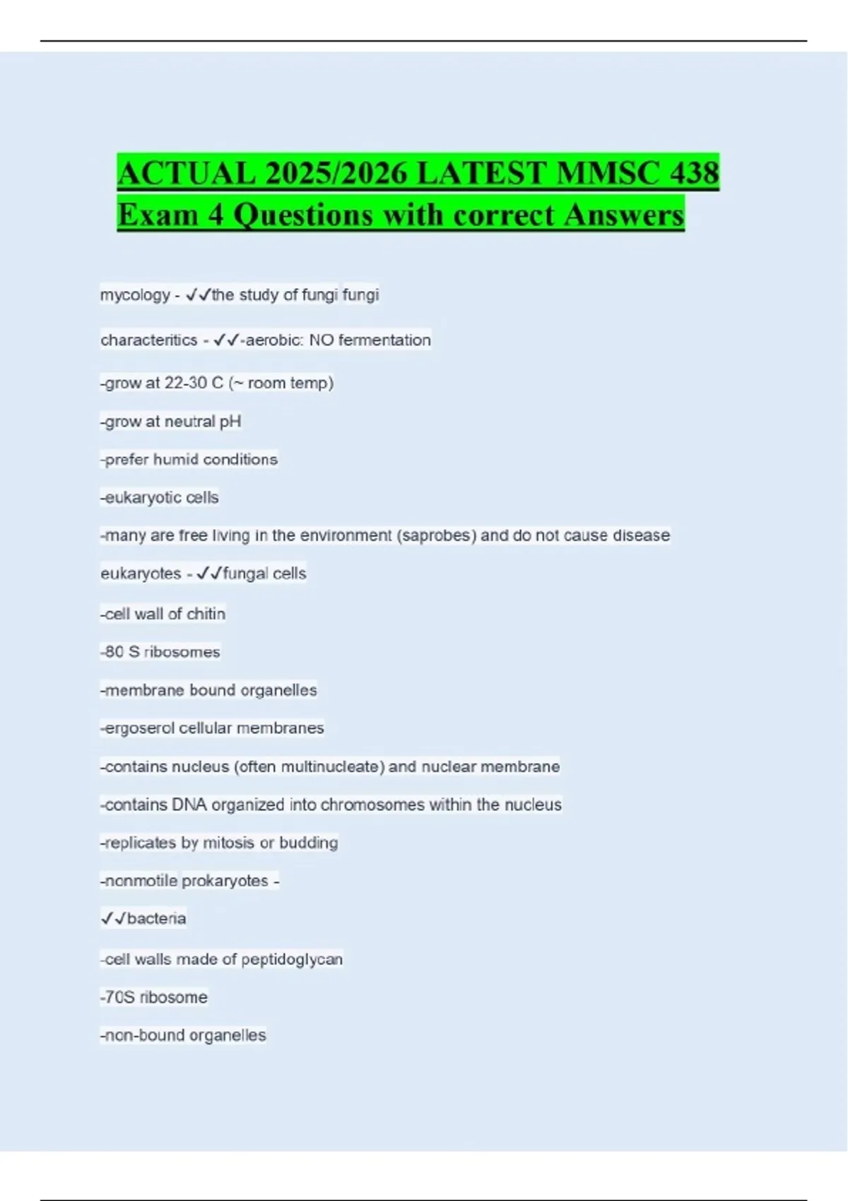 ACTUAL 2025/2026 LATEST MMSC 438 Exam 4 Questions with correct Answers ...