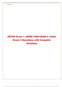 PATHO Exam 1&comma; NURS 3366 EXAM 2&comma; Patho Exam 3 Questions with Complete Solutions&period;
