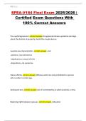 SPEA-V184 Final Exam 2025&sol;2026 &vert; Certified Exam Questions With 100&percnt; Correct Answers