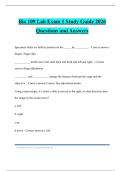 Bio 109 Lab Exam 1 Study Guide 2026 Questions and Answers