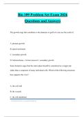 Bio 109 Problem Set Exam 2026 Questions and Answers