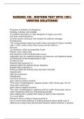 NURSING 105 - MIDTERM TEST WITH 100&percnt; VERIFIED SOLUTIONS&excl;&excl;