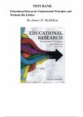 Educational Research&colon; Fundamental Principles and Methods &lpar;8th Edition&rpar; &ndash; James H&period; McMillan &ndash; Complete Test Bank with Answer Key &lpar;Chapters 1&ndash;16&rpar;