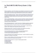 La Tech MKTG 482 Flurry Exam 1 Chp 1-5&period;Questions and Answers 2025