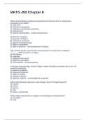 MKTG 482 Chapter 8 Questions with Accurate NSWERS