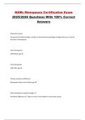 NAMs Menopause Certification Exam 2025&sol;2026 Questions With 100&percnt; Correct Answers