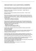 CMN 260 EXAM 3 UIUC QUESTIONS & ANSWERS