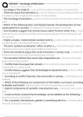 SED2601 - Sociology of Education Exam Questions and Answers 100&percnt; Pass &vert;Verified & Updated